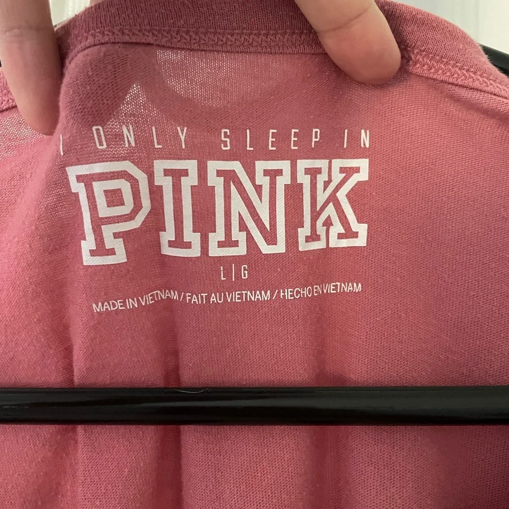 Victoria’s Secret Pink Allergic to Mornings pj lounge top - Picture 3 of 6